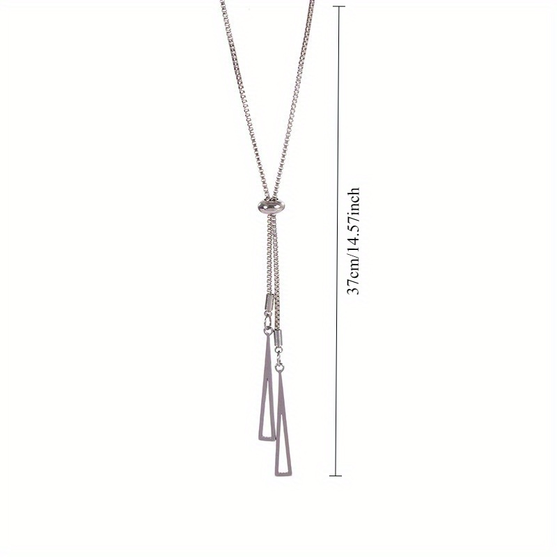 Women's Triangular Geometric Stretch Necklace, Elegant Gift