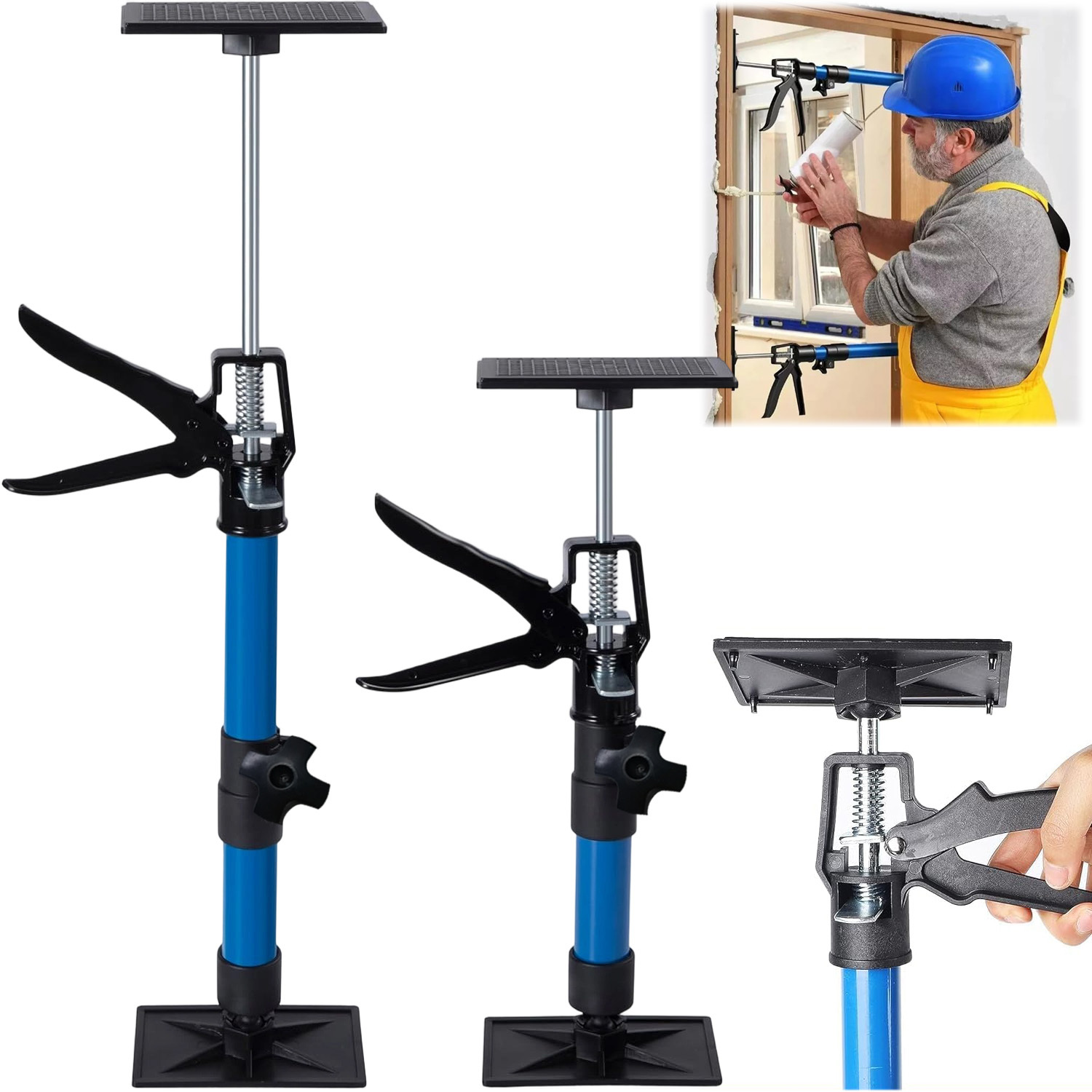 2pcs Support Brackets 30-59cm Height Adjustable, 40kg Load Bearing Tool For Wall Cabinet And Door Frame Mounting