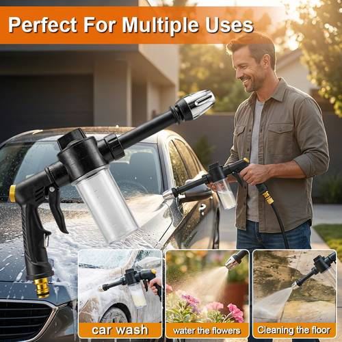 lightning high pressure power washer portable pressure car wash foam gun with long handle 2x stronger for women seniors ideal for car washing watering plants cleaning and tire inflation watering can