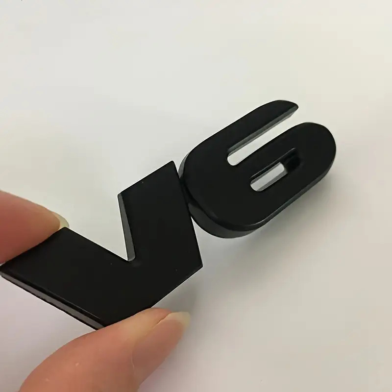 V6 3d Metal Emblem Compatible For Cars, Trucks, Suvs & Motorcycles - Fit Rear Trunk Sticker With V6 Badge - , Durable Metal Vehicle Accessory
