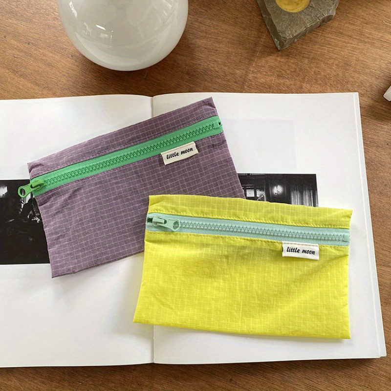 TEMU Sac de rangement en nylon, sac de voyage pour poussette, étui à crayons, pochette numérique, poche à monnaie
