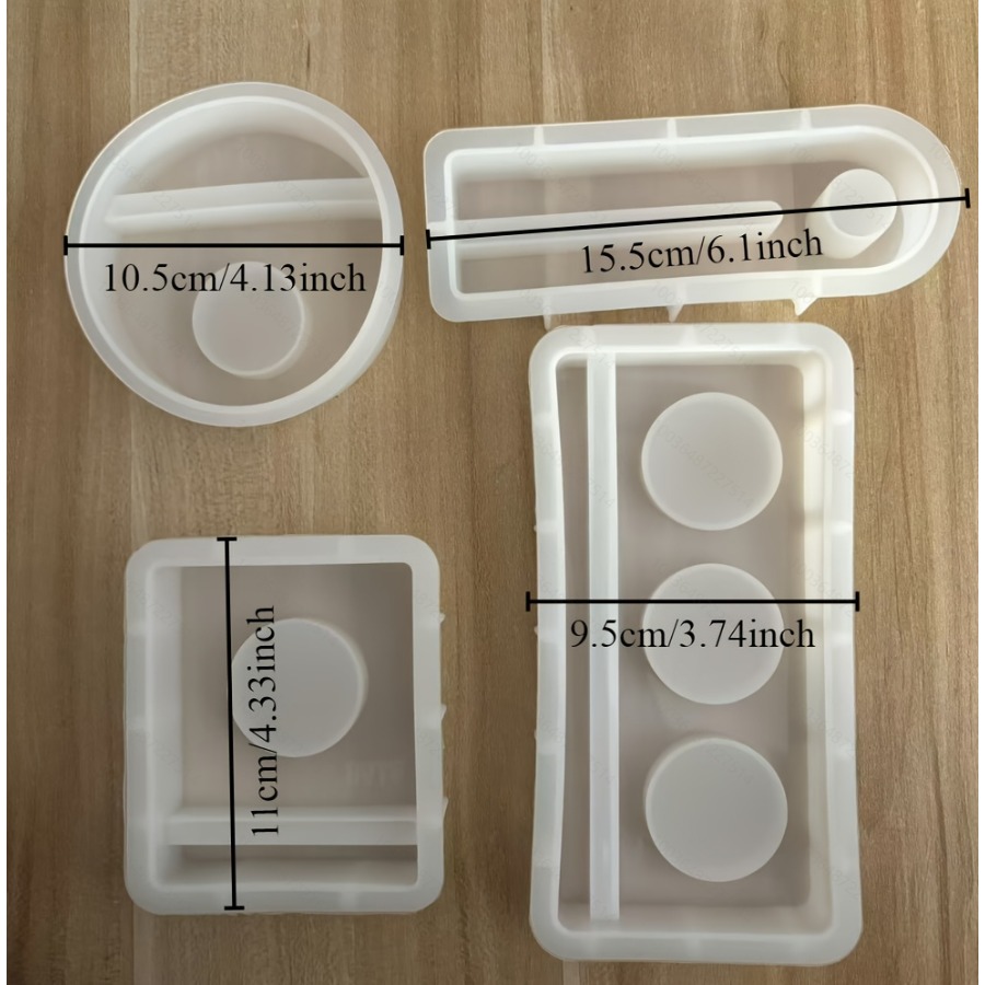 Set Of 4 Silicone Molds For Epoxy Resin Aromatherapy Decorations, Perfect For Home Decor