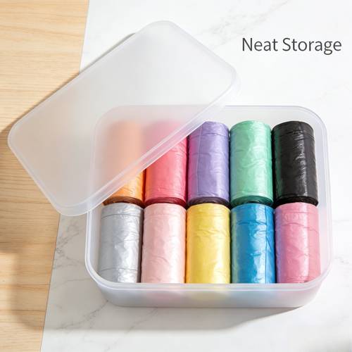 household waste disposal 200pcs 5 rolls random colour extra thick and durable garbage bags leak proof and odor resistant large plastic bags suitable for offices homes and trash cans durable and easy to carry