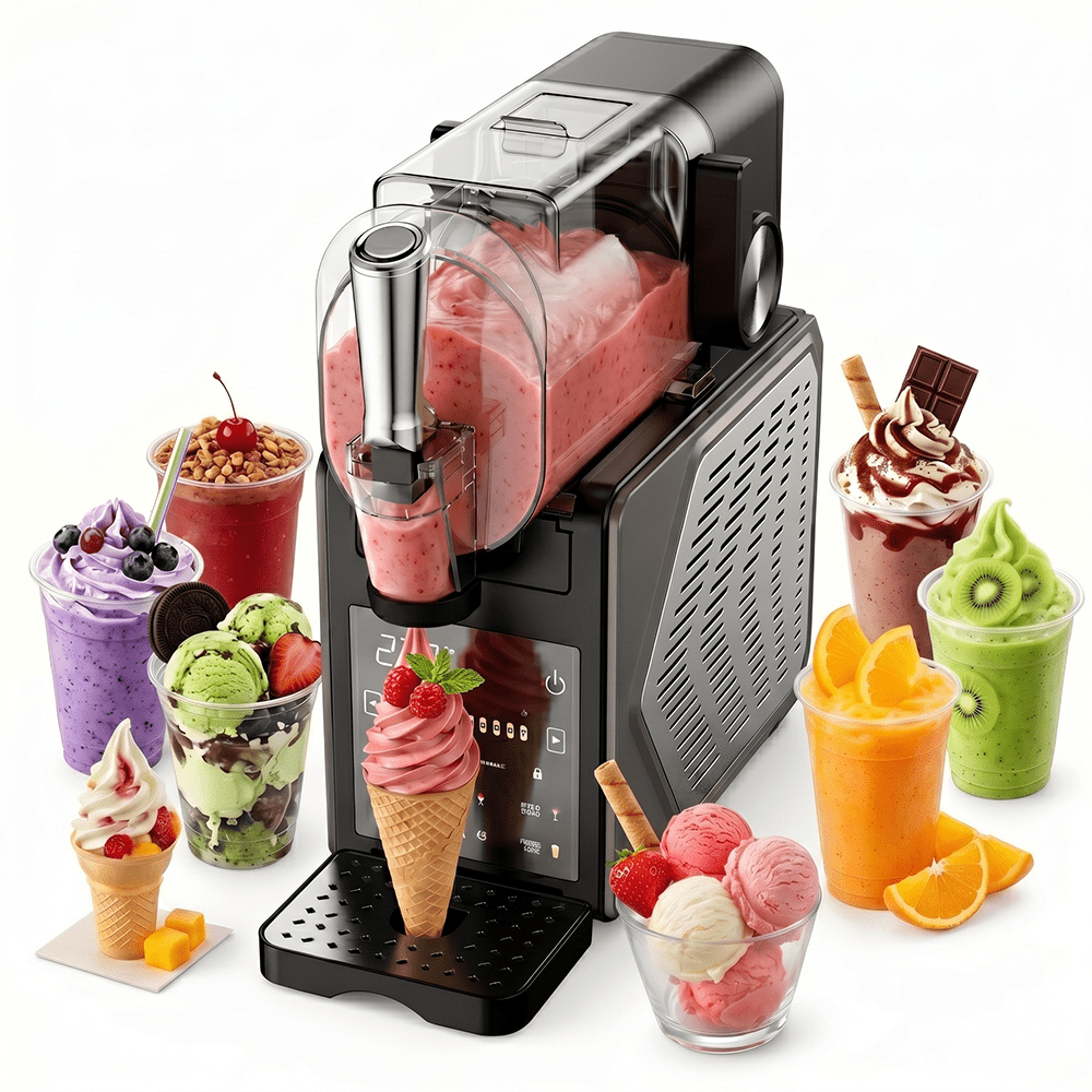 2-in-1 Maker And Smoothie Maker - 85oz Smoothie Maker, Cubes Required, Self-cleaning, Beverage Maker, Ice And Snow Maker With 6 For Ice Cream, Smoothies, Margaritas, And