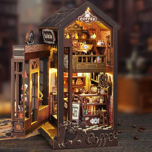 3d bookend kit book nook kit a decorative model for desktops handcrafted 3d wooden bookends for bookshelf decoration perfect as birthday gifts for suitable for back to festival halloween