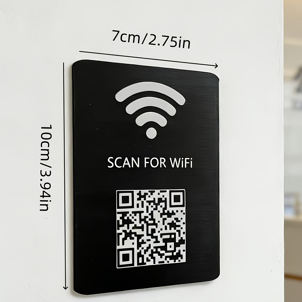 TEMU 2d Flat, Customized Decorative Signage, With Adhesive Backing For . Personalized Display Device Suitable For Business Or Home Use. Wifi Sign,