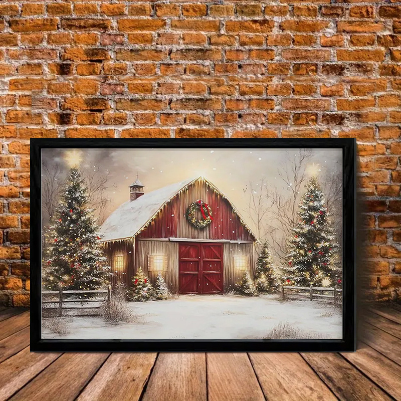 

1pc , Christmas Tree And Christmas Wood Frame , Ready To , Decor, New Halloween Christmas Easter , Decor, And