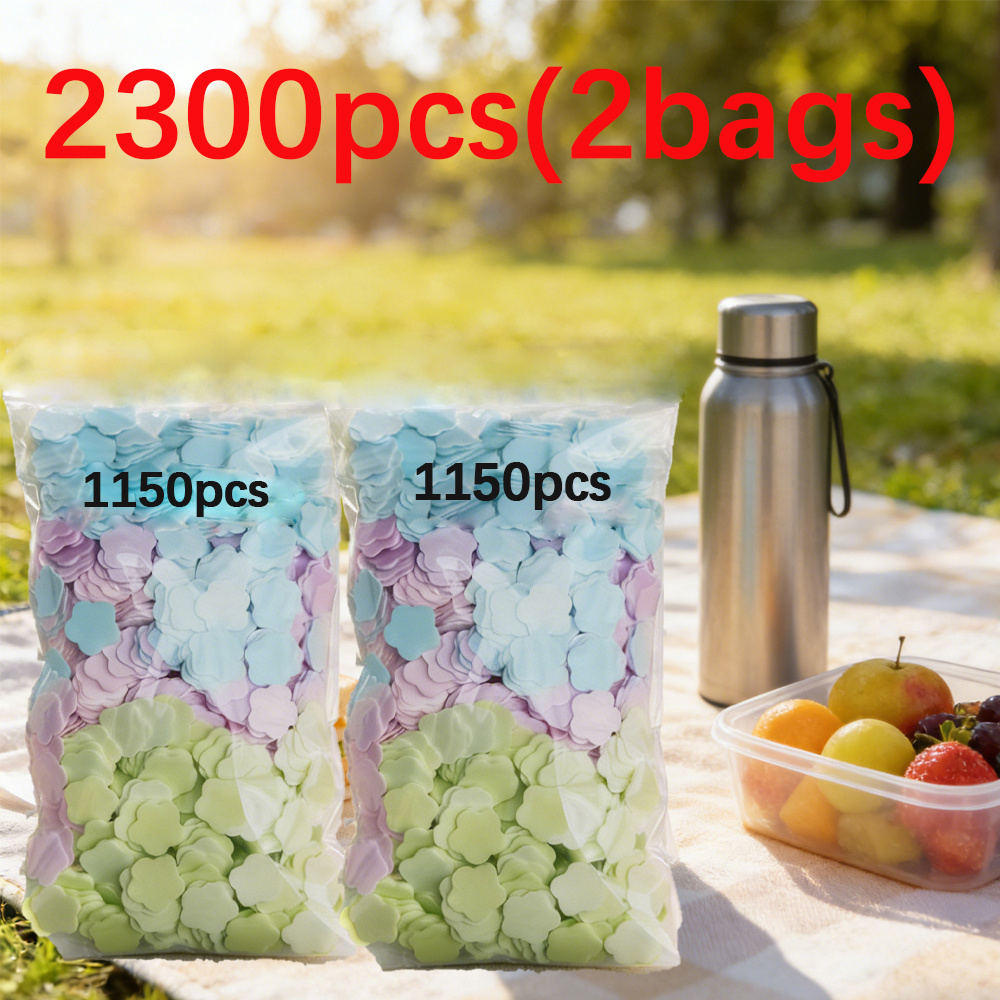 Image of 2300pcs (2 Bags) Paper Soap Mixing Grape Blueberry Coconut Strawberry Lemon Fruit Hand Cleaning Petals Soap Flake Disposable Wash Hand Cleaning Soap Flakes Family Outdoor For Must Have Vacation