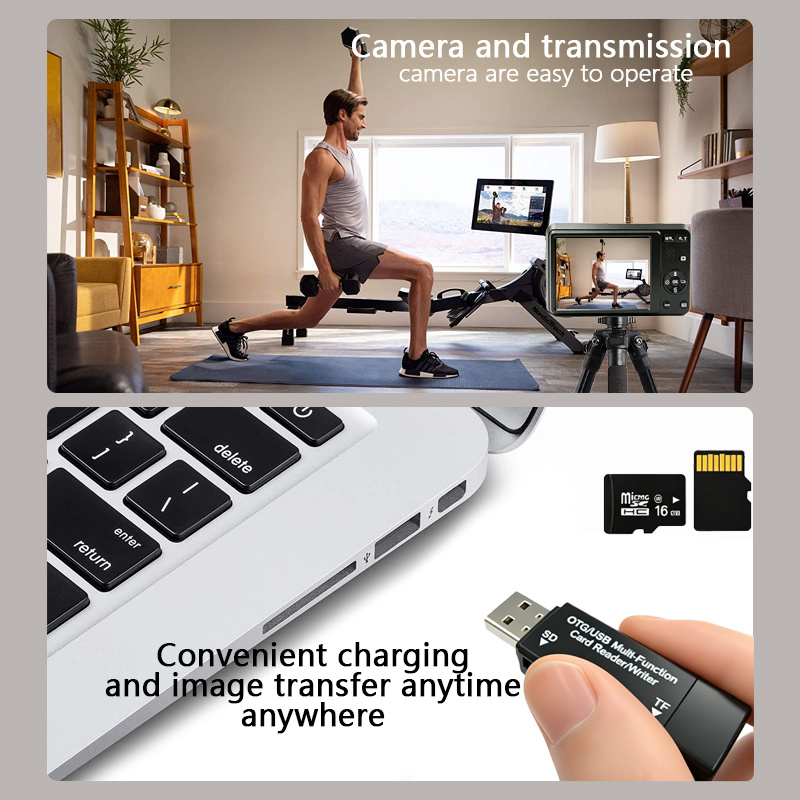 fotocamera digitale   4k - fotocamera per vlogging   -   uhd, compatta con zoom 16x, dotata di lettore di schede 16gb+ Dettagli dell'articolo 6