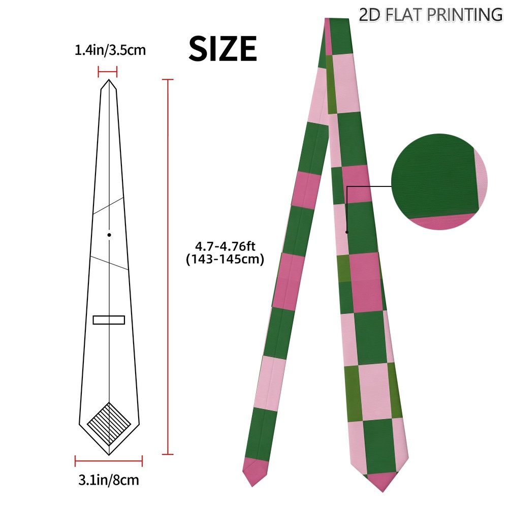 TEMU 1pc Christmas Green Print Tie - Comfortable Fabric, Ideal For Weddings, Dates, And Business Wear