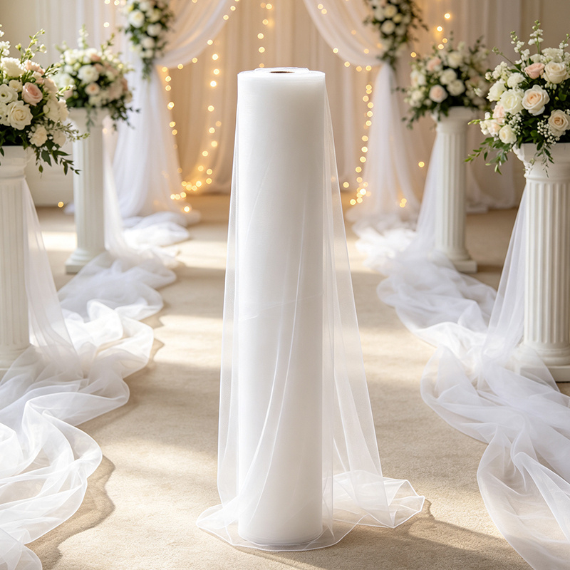 TEMU Easy And Elegant Tulle Scarf 90 Meters Ultra-long Classic Transparent Sheer Fabric, Suitable For Holiday Party Decorations, Christmas, New Year