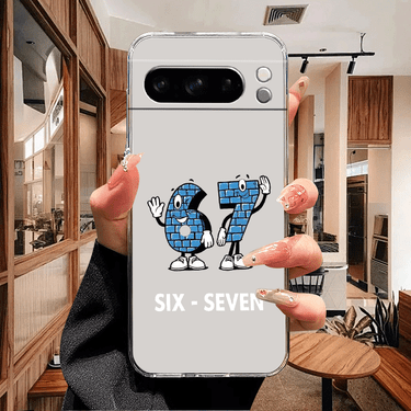 Funda para Teléfono - Cartoon 67 Apta para Google Pixel 10, 10 Pro, 9, 9 Pro, 8, 8A, 8 Pro, 7, 7A, 7 Pro, 6 y 6A. Cuenta con una funda de TPU transparente de alta calidad, fácil y duradera.