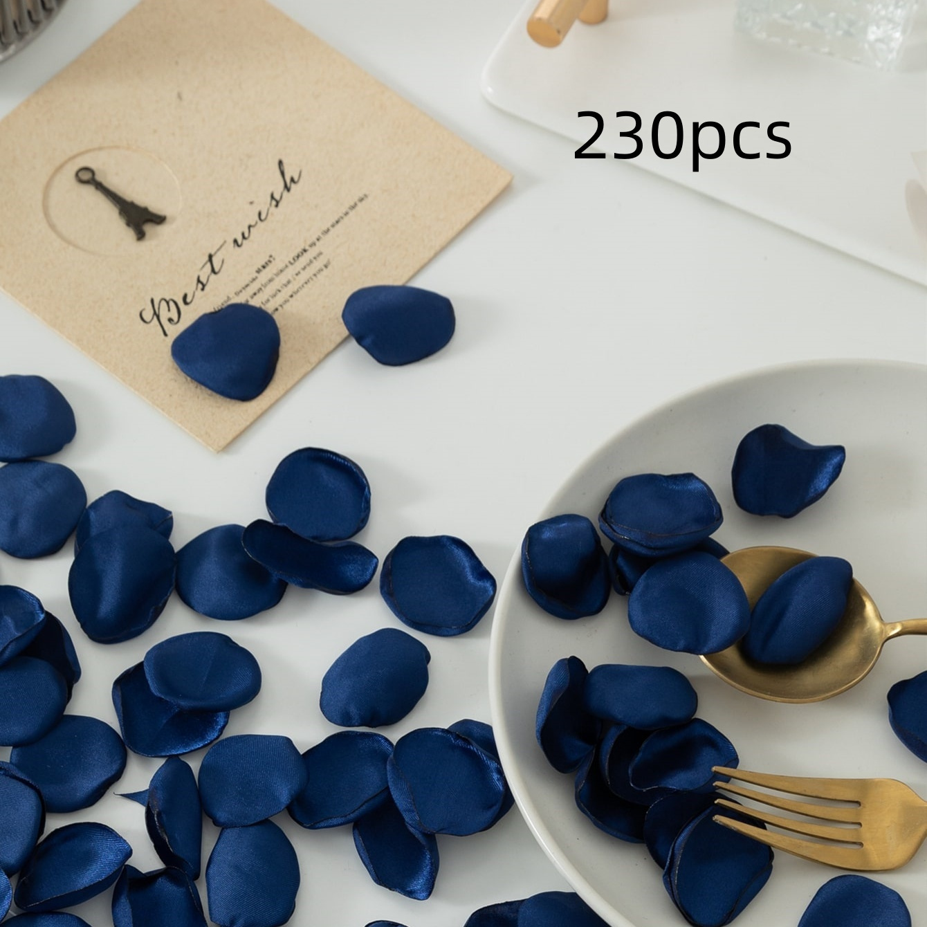 E-shop 70/140/230 Marineblaue Seidenrosenblätter, geeignet für Brautjungfernkörbe, Streuflorale im Mittelgang, Tischdekorationen, Party-Confetti und