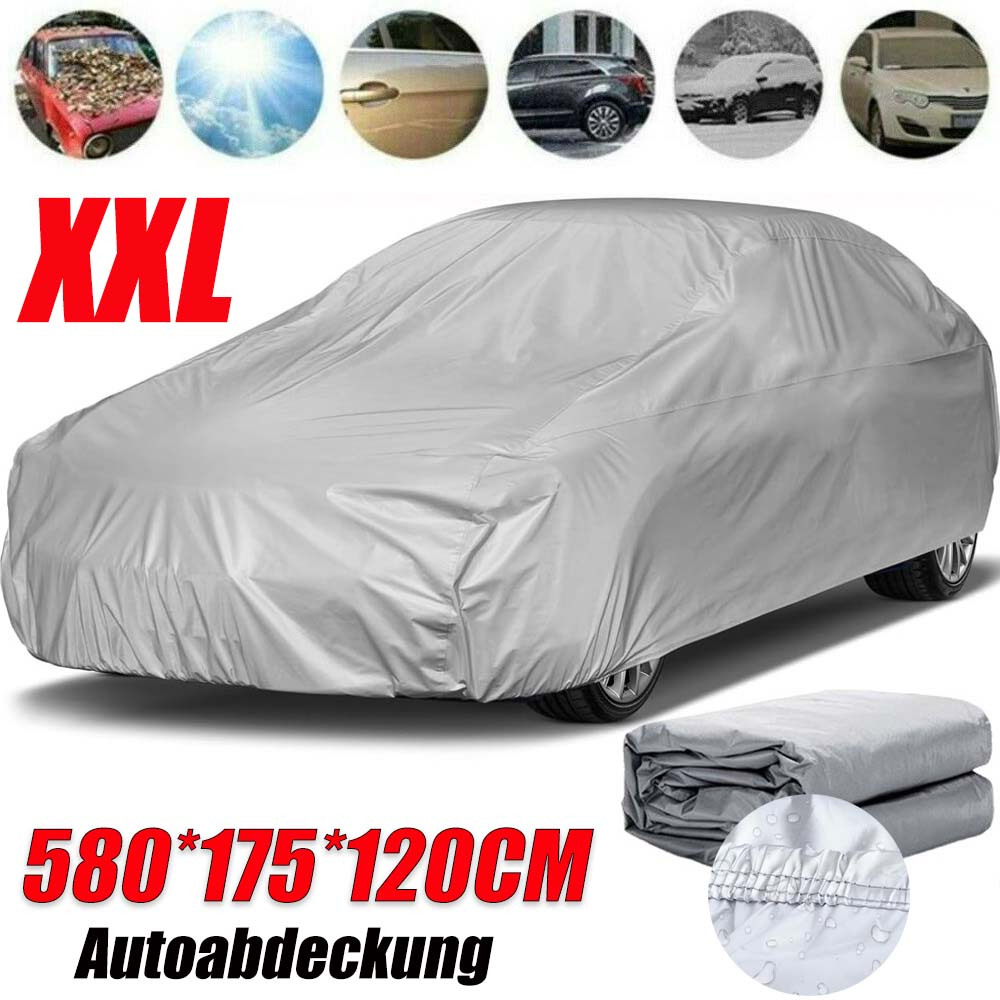 Xxl Universal Car Cover Outdoor Weather Waterproof Scratch Rain Snow Heat Resistant 580*175*120cm
