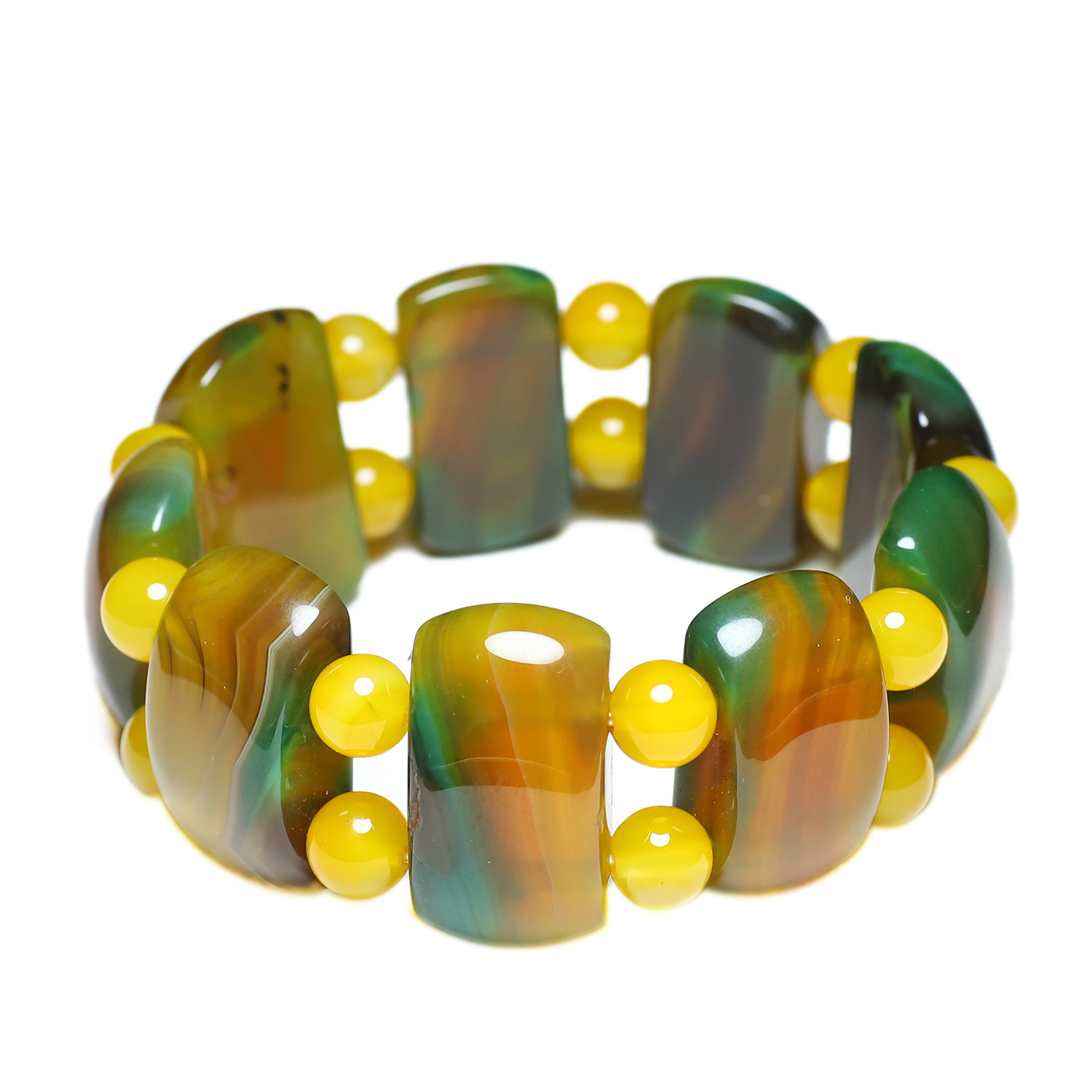 TEMU Natural Yellow-green Agate Palm Stone, Unisex Couple's Palm Stone, Holiday Gift For Halloween And Christmas
