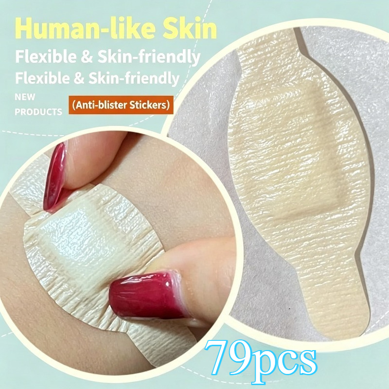 Image of 79-pack Of Invisible Anti-friction Heel Pads, Waterproof And Adhesive, Suitable For New Shoes, High Heels, Hiking, And Everyday Wear