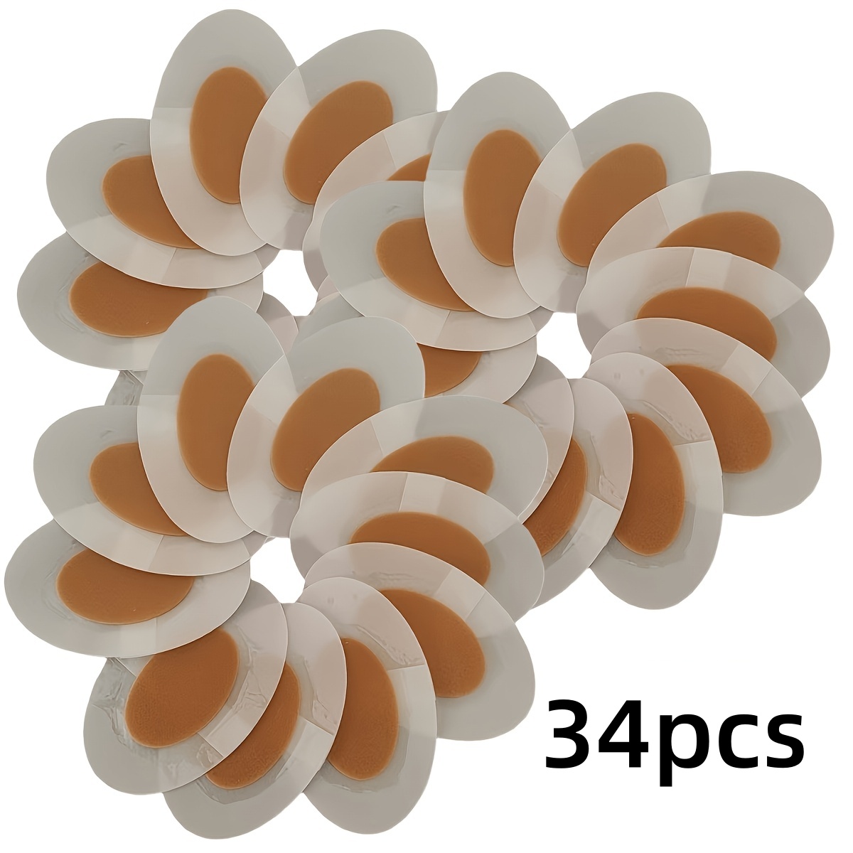 Image of 34 Heel Blister Patches, Waterproof Adhesive Stickers, Suitable For Black High Heels, Essential Foot Care Products | Soft Heel Protector |, Insoles