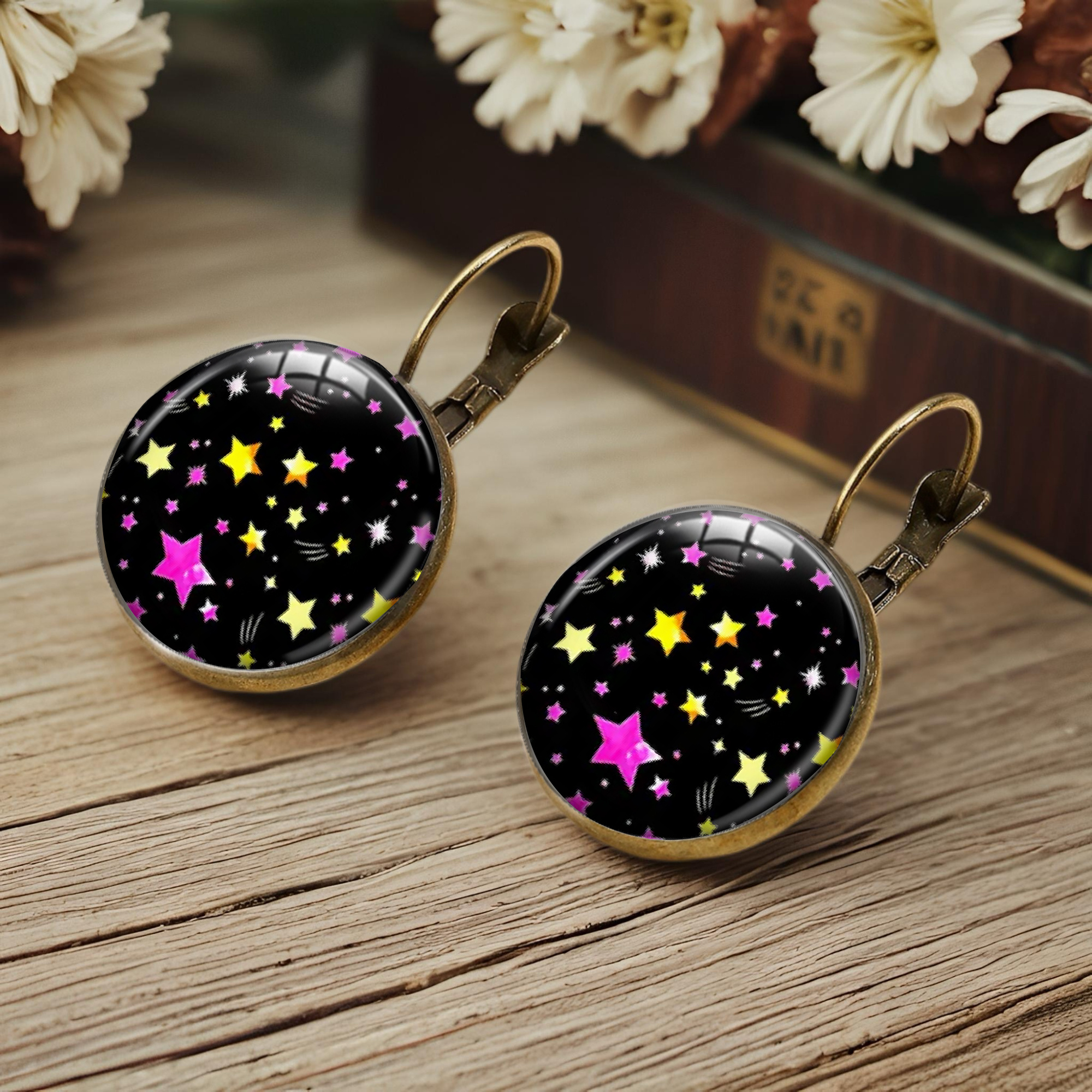 Fashionable Dreamy Multicolor Starry Night Drop Earrings