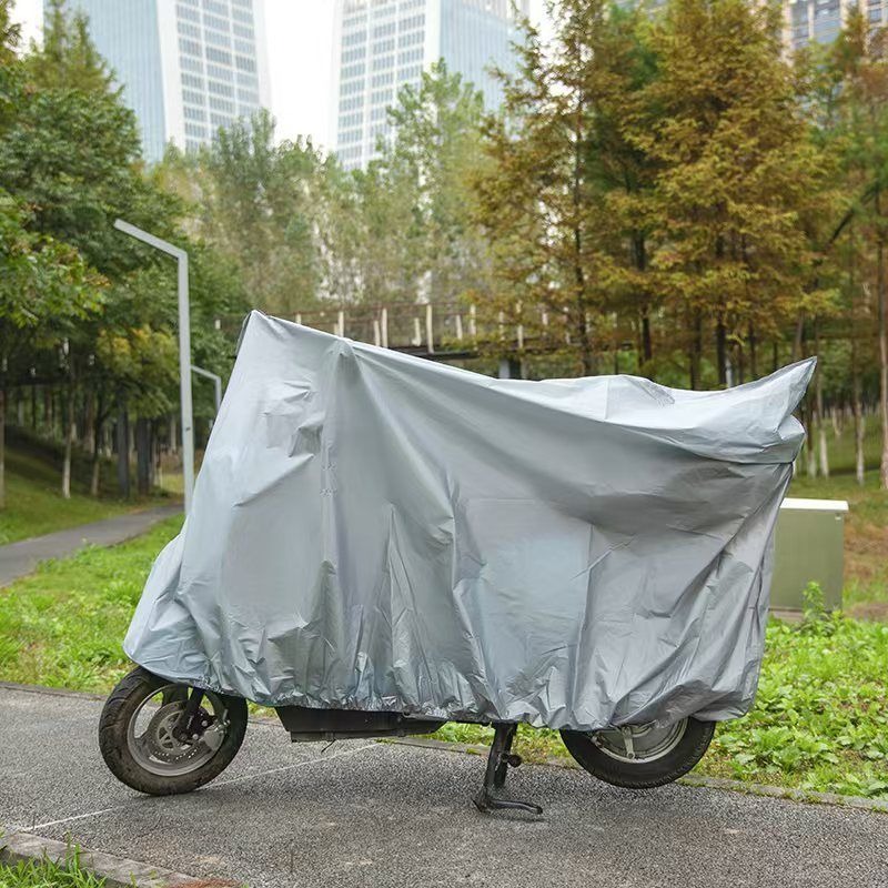 TEMU Universal Thickened Motorcycle And Bicycle Cover, Sun And Uv Protection, Dustproof, Waterproof And Snowproof, Suitable For All Weather ,