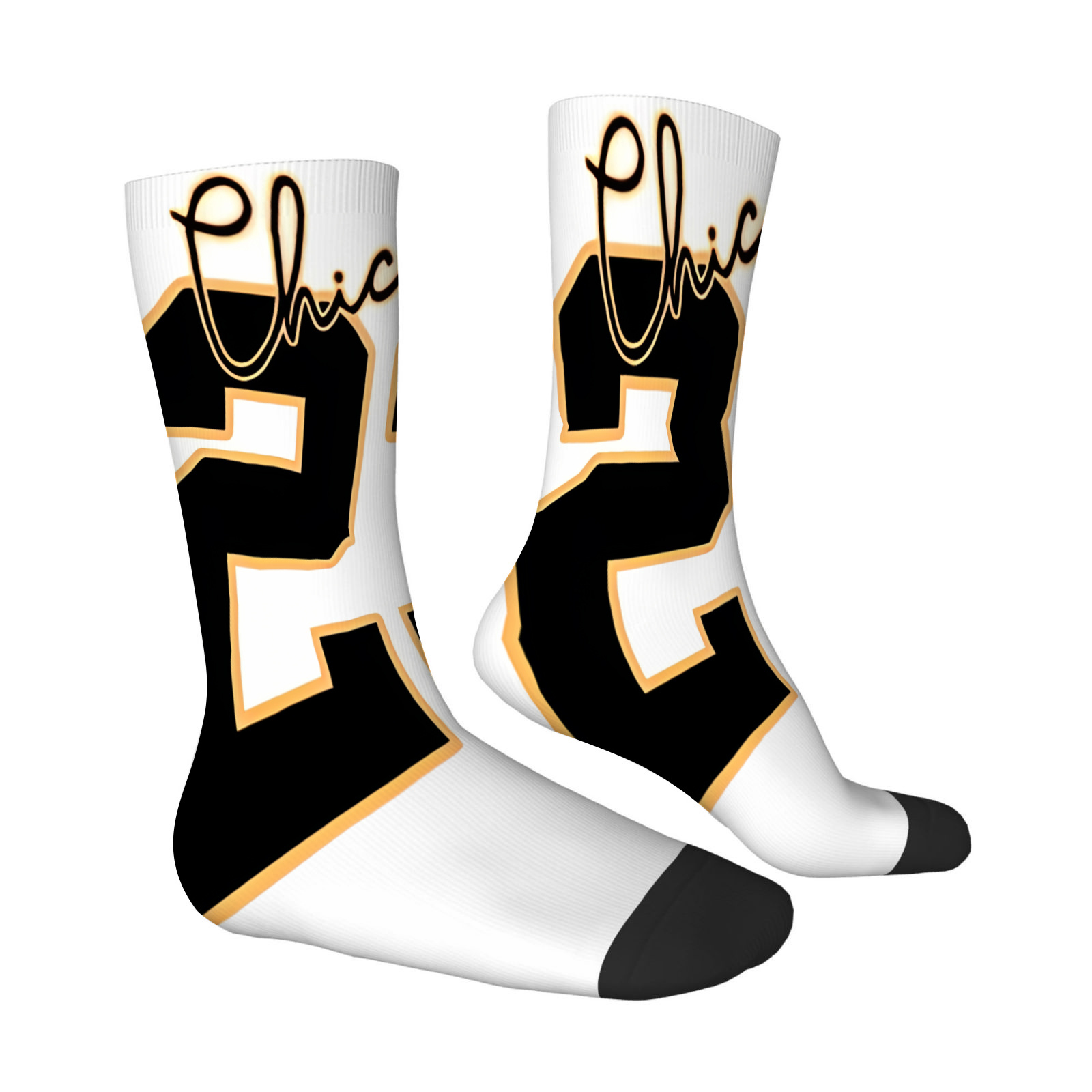 TEMU 1 Pair Men's Chicago 23 Print Socks - Iconic Chicago Number 23, Hip Hop Streetwear Athletic Sneaker-compatible Footwear, Mid-calf Stretchy