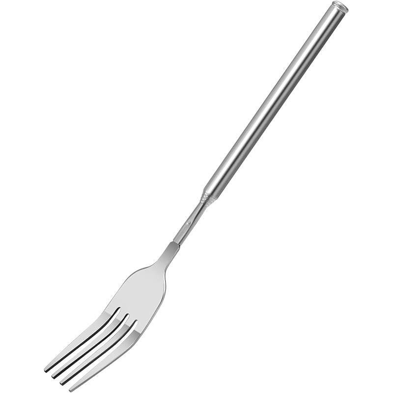 E-shop 1 Stück Teleskopgabel, Ausziehbare Gabel Edelstahl, Einziehbare Gabel, Ausziehbare Essgabel für Obst Dessert