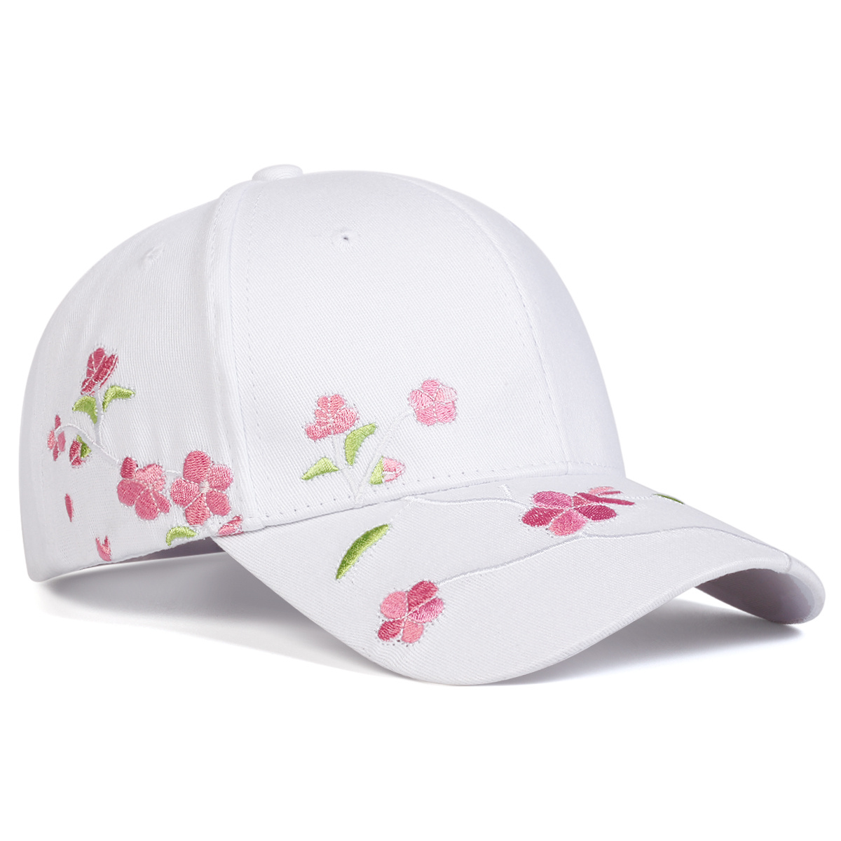 E-shop AR Damen Baseballkappe mit verstellbarem Passform und Pfirsichblüten-Stickerei - Stilvoll & Lässig, Sonnenschutz für Frühling/Herbst Ausflüge