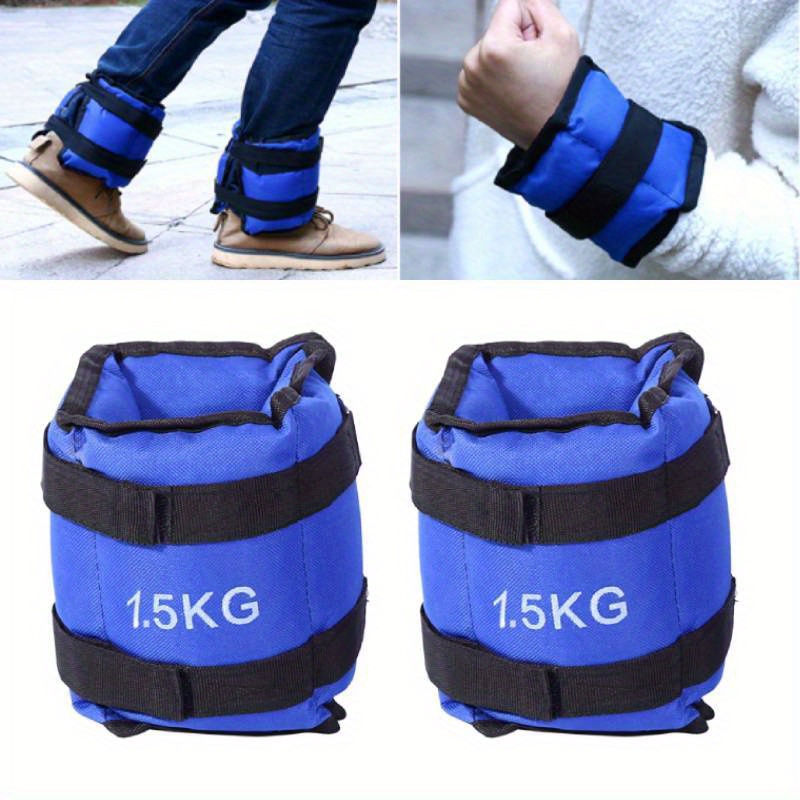 TEMU Adjustable Ankle Weights 1 Pair Leg Weight Straps For Women Men, Weighted Ankle Weights Set For Gym, Fitness, Workout, Walking, Jogging