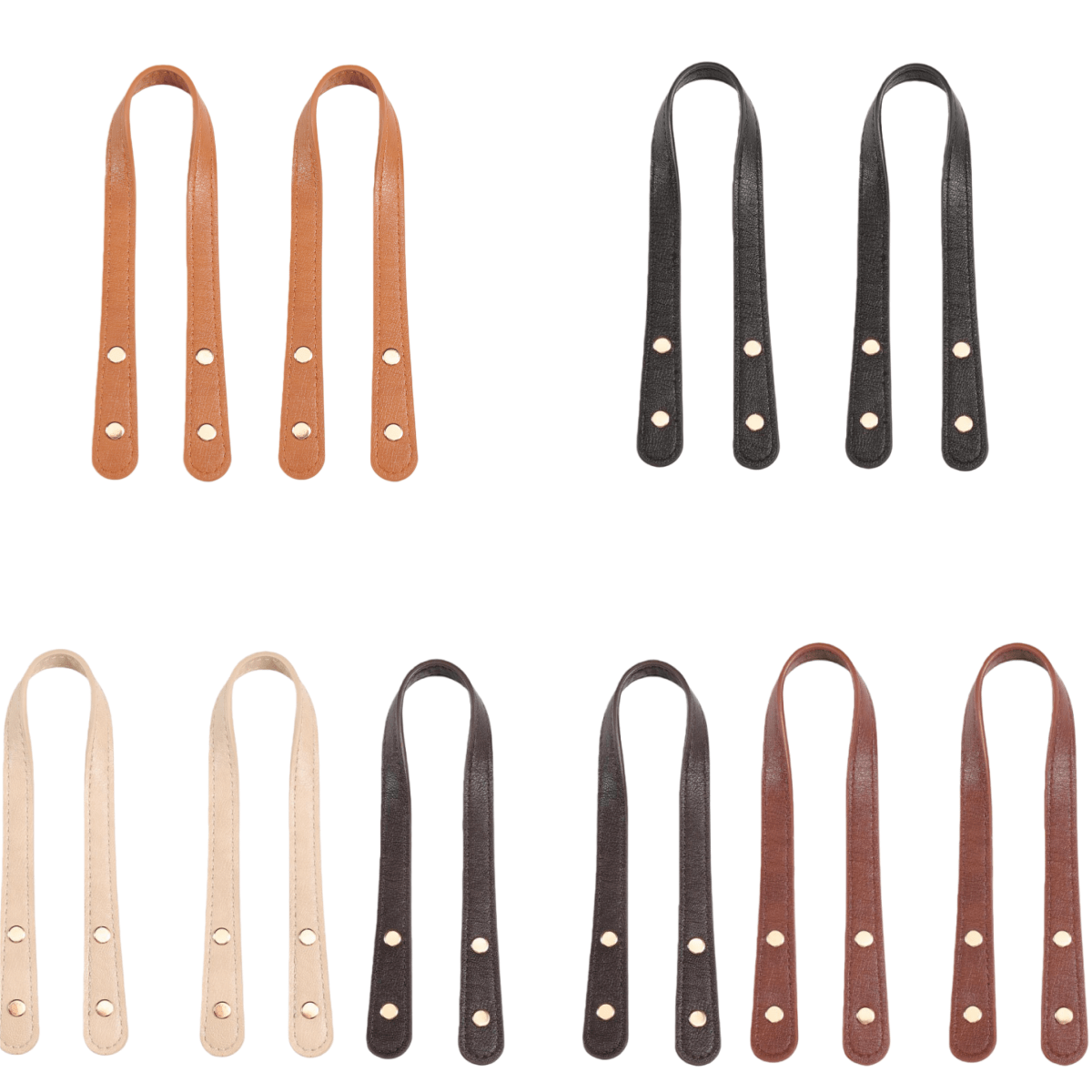 TEMU 10pcs Premium Pu Wristlet Strap - Detachable Short Handle With , Replacement Strap For Luxury Tote Bags & Purses
