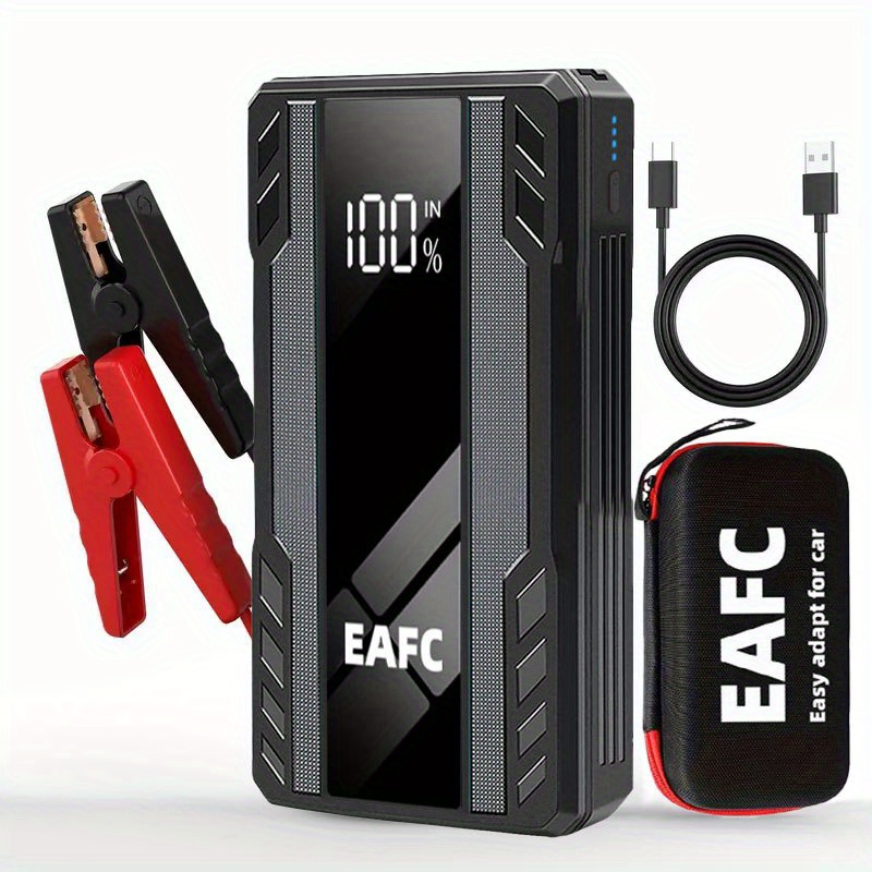 TEMU New Upgrade Multifunction 12v Car Battery Jump Starter For 3.0l Emergency, Portable Power Bank With Digital Display, Fast Charge Usb, 3-mode