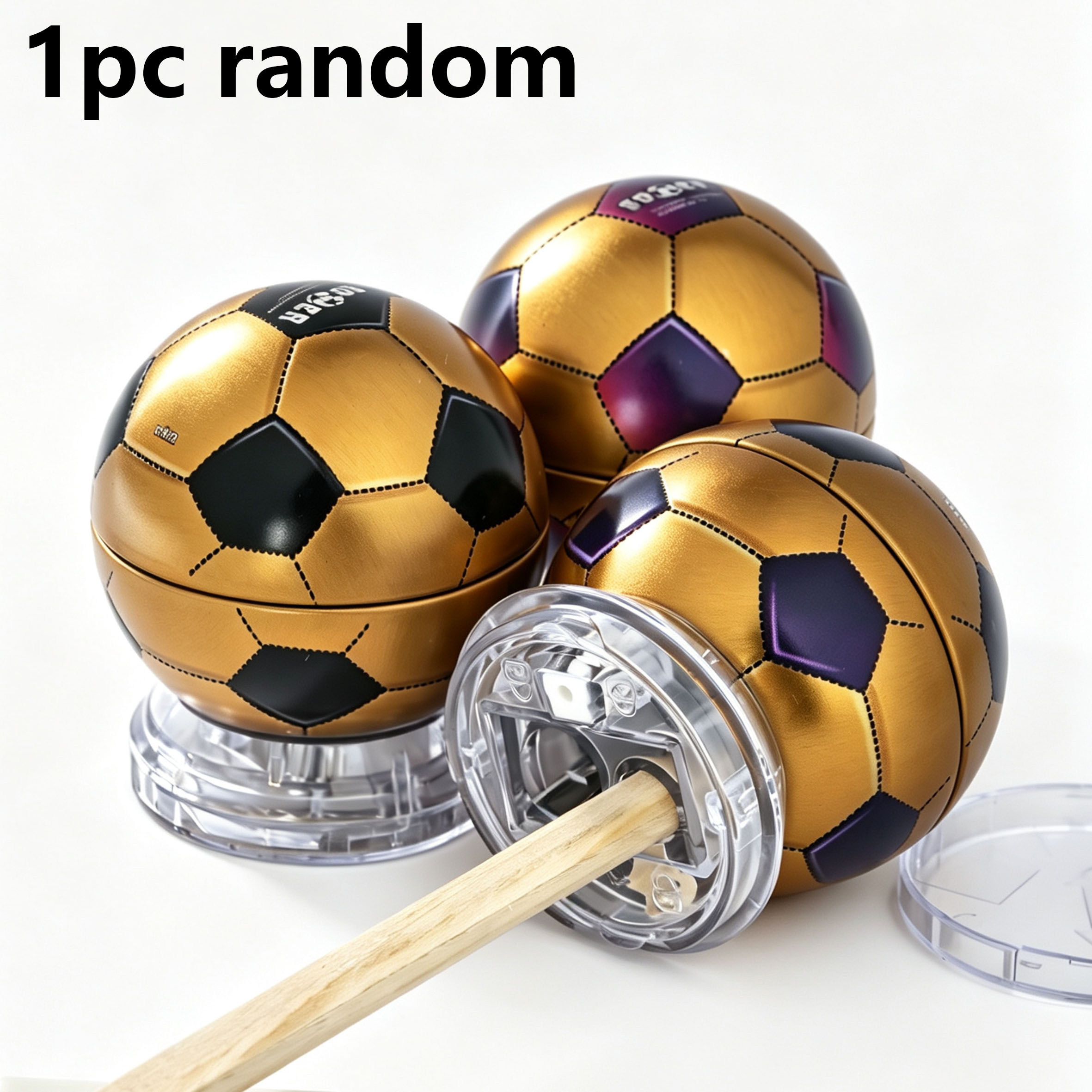 TEMU 1pc Random Golden Pencil Sharpener With 3-hole Design, Of Sharpening Pencils Of Different Thicknesses, Suitable For Use In Various Settings Such