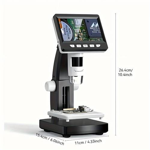 4 microscope with 50 magnification 8 led lights for capture ideal for education research compatible with computers for back to school