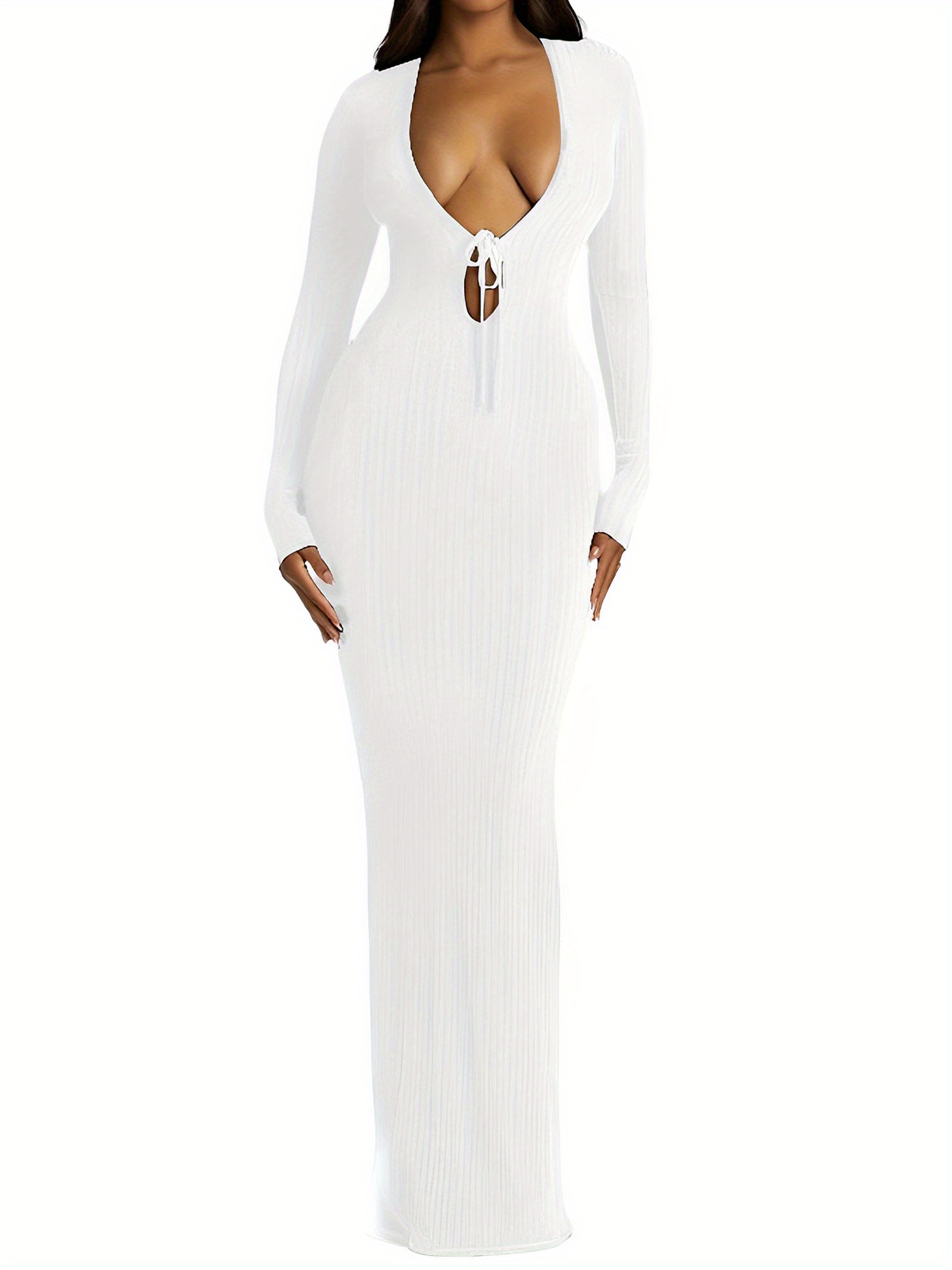 tight dress with long sleeves sold on Temu United States