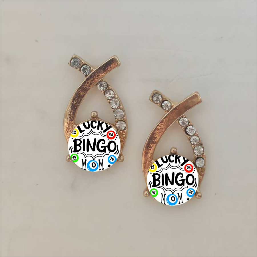 TEMU 2pcs Boucles d'oreilles Bingo Boucles d'oreilles Numéro Boucles d'oreilles Jeu Boucles d'oreilles Amusantes Boucles d'oreilles Circulaires