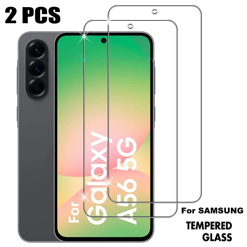 2 buc. Folii de protecție ecran din sticlă securizată HD, compatibile cu Samsung Galaxy A17 A27 A37 A57 A16 A26 A36 A56 A15 A25 A35 A55 A14 A24 A34 A54 S25 FE M35, anti-zgârieturi, duritate 9H, instalare ușoară, folie ecran telefon mobil
