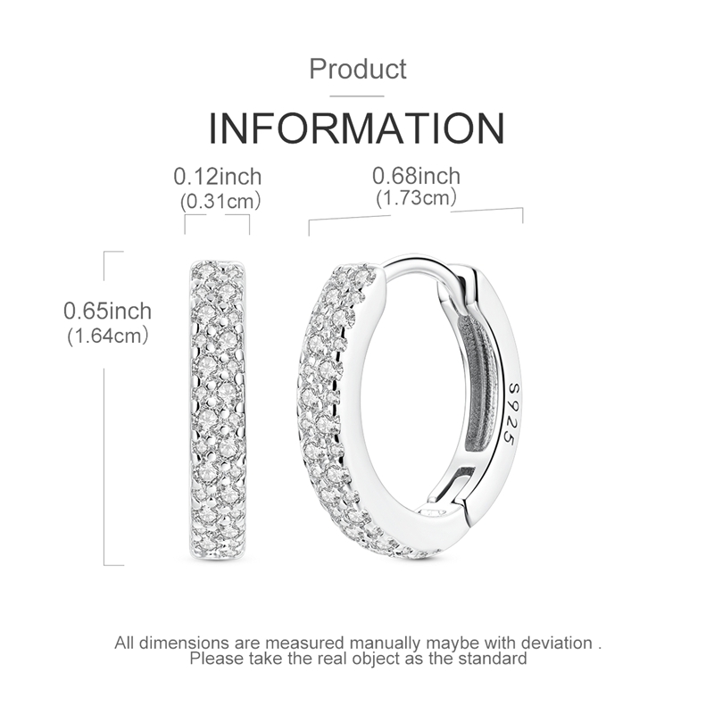 Women's Hypoallergenic S925 Sterling Silver Classic Hoop Earrings