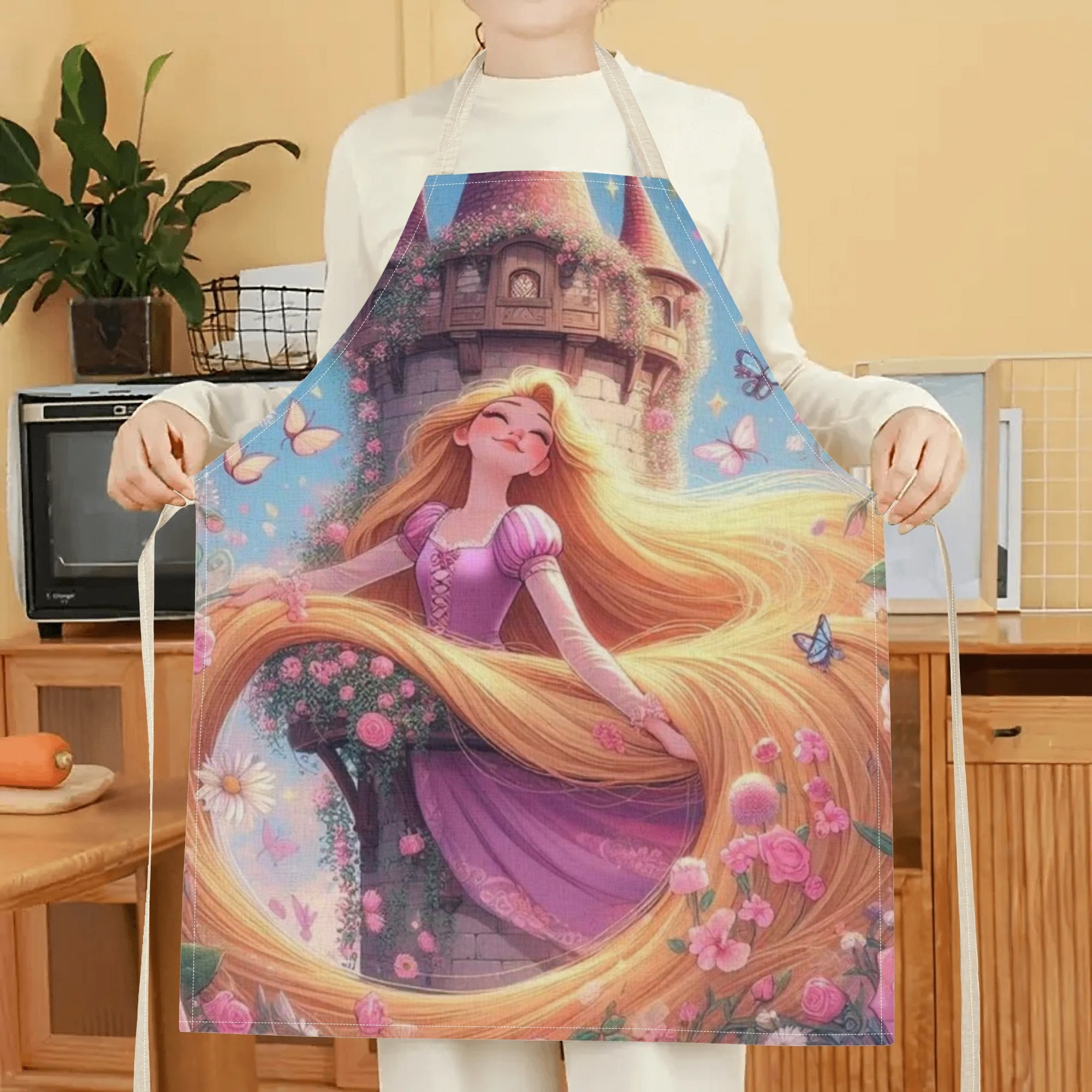 disney   waterproof apron - vibrant cartoon print,   polyester, ideal for home, hotels, restaurants, and more details 5