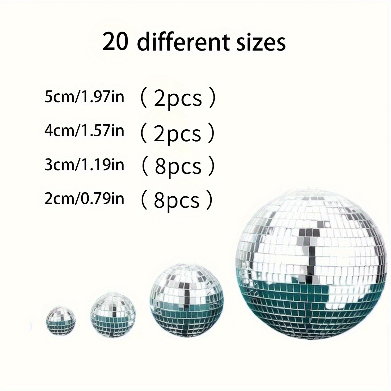 LoQuick 11pcs Boules Disco Argentées à Suspendre - Décorations Fête Années 70 & Noël