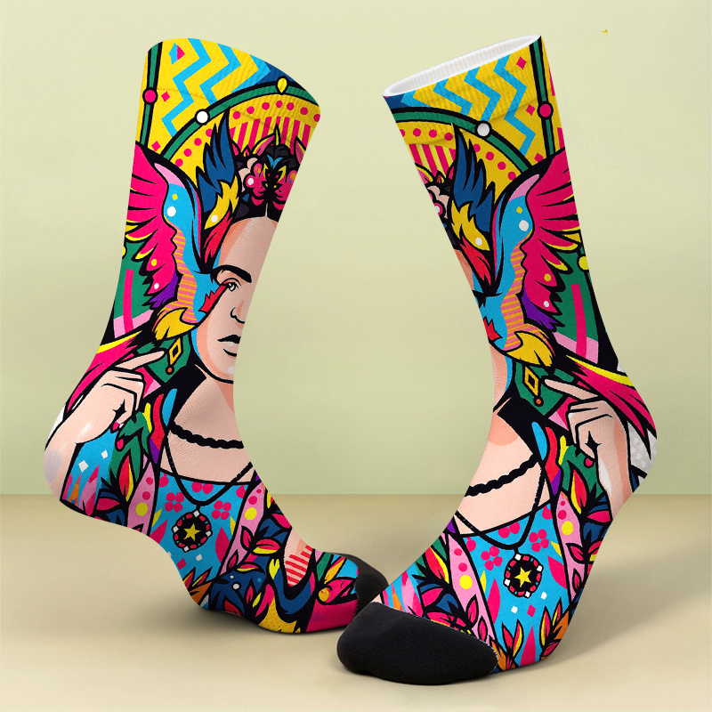 TEMU A Set Of Patterned Socks Featuring , A Pop With Mythical Themes, And A Cozy, Breathable, Quirky Gift That's Cute And Fun