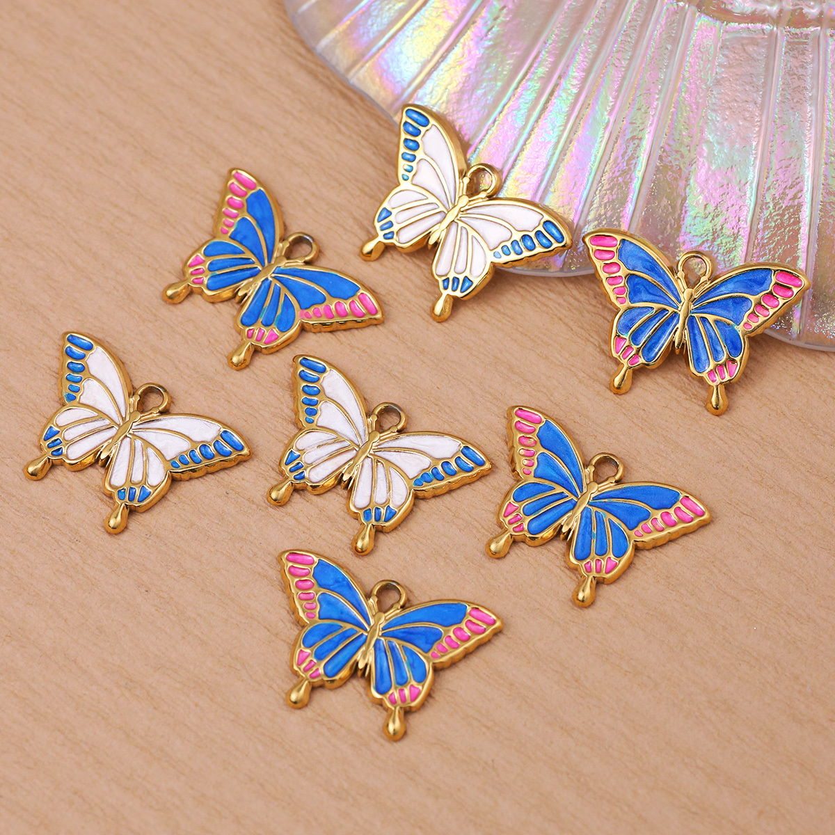 Stainless Steel Butterfly Shape Chain Ornament