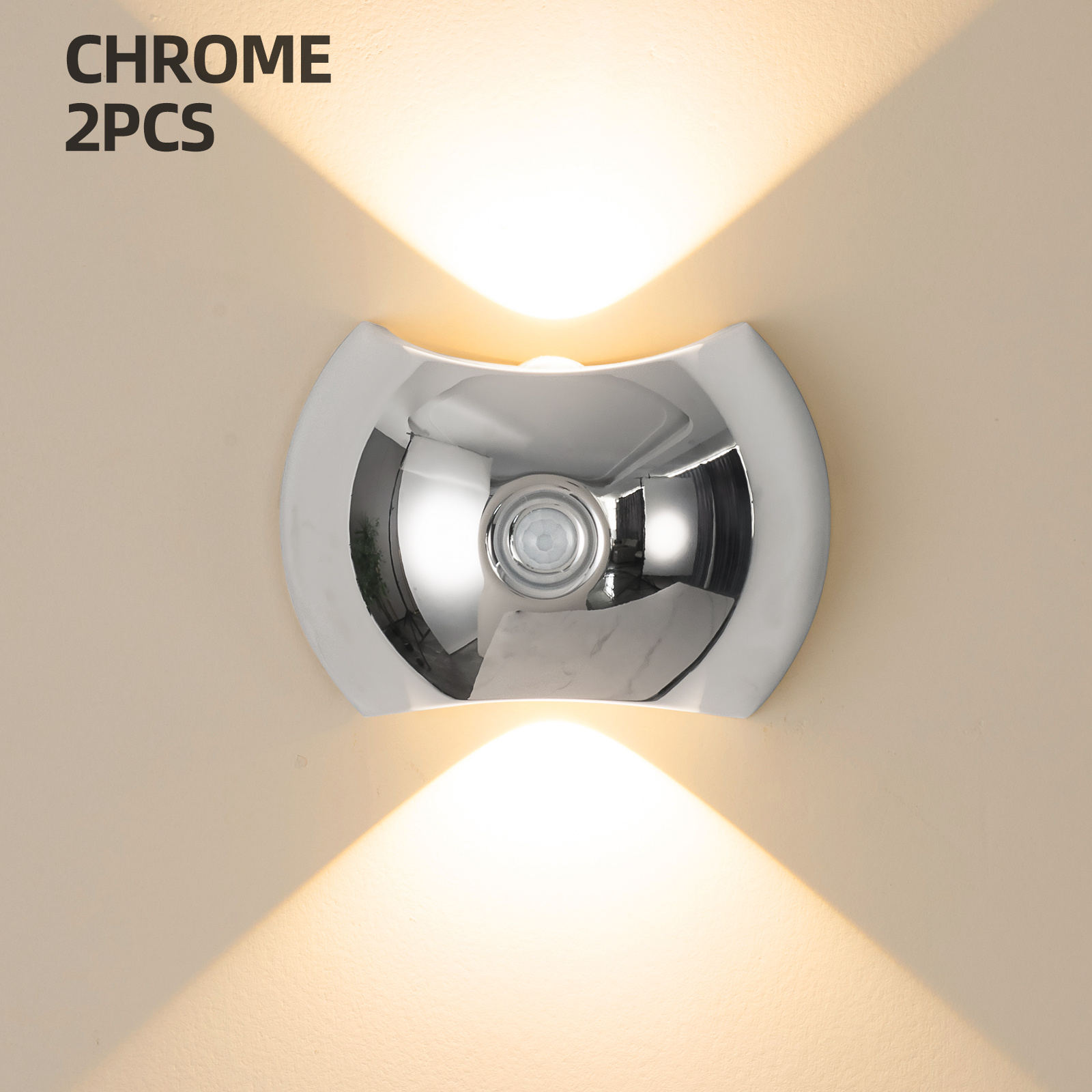 LED Motion Sensor Night Light, USB Rechargeable Wall Lamp