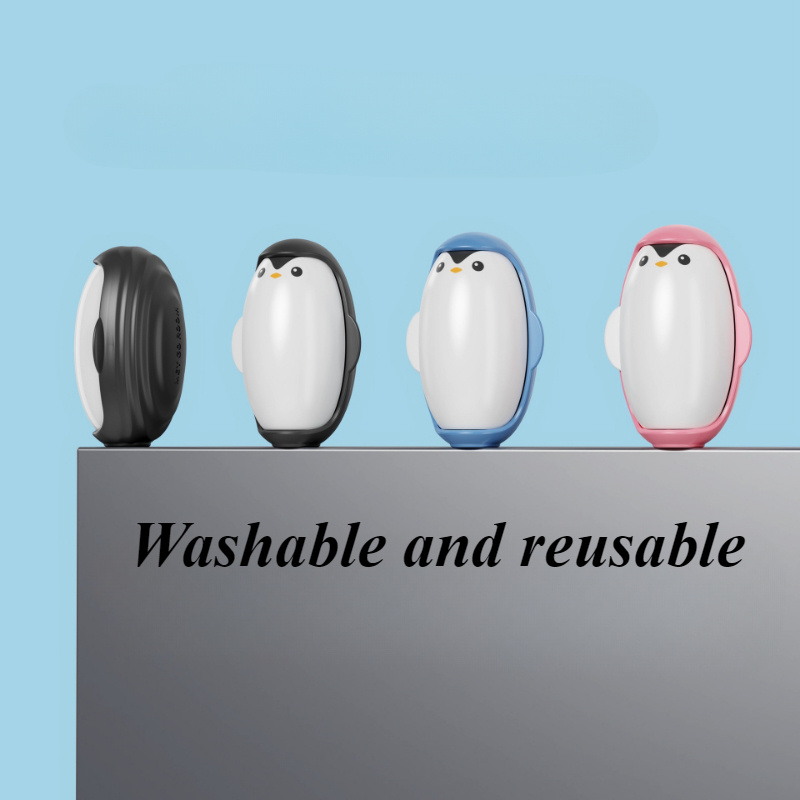 

Cute Penguin Reusable Lint Roller - Washable, Strong Adhesive For Pet Hair Removal From Clothes & Furniture