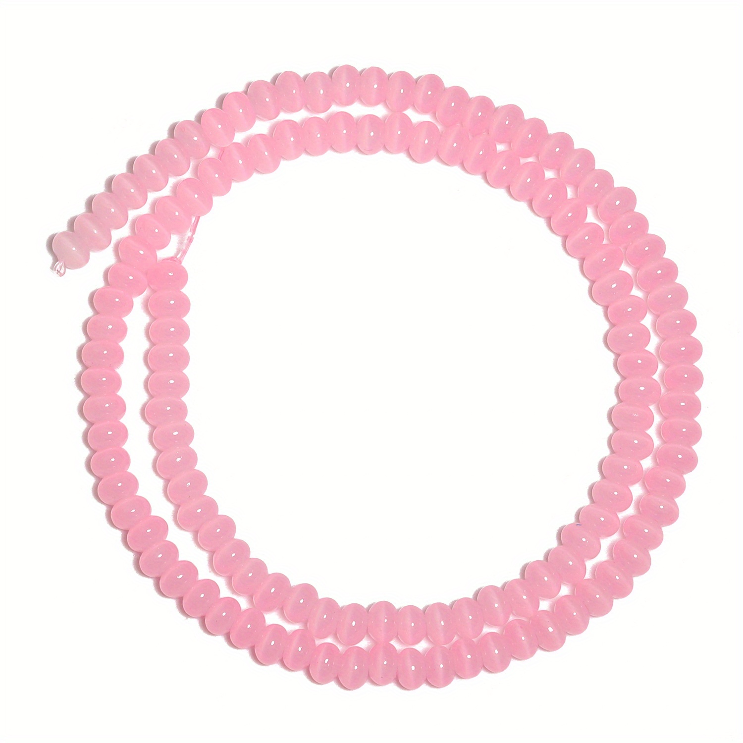 TEMU 2d Flat, 137pcs 4.5x3mm Flat Round Glass Beads - Multicolor Abacus Shape Loose Beads For Jewelry Making, Diy Bracelet & Necklace Crafting,