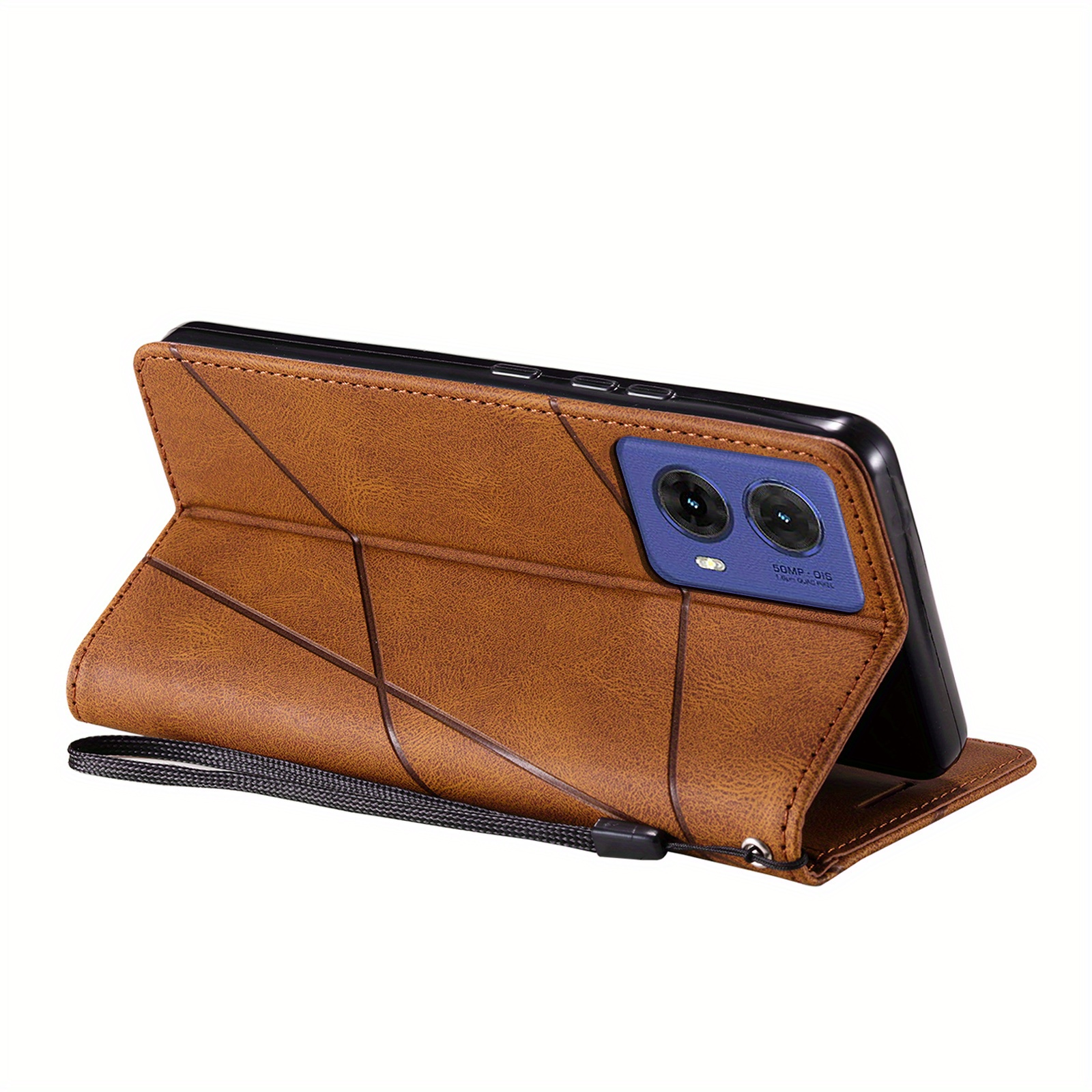 TEMU Phone Case: Msyp Skin-feel Synthetic Leather Card Slot Wallet Case, Full-body Protection For Moto G 85, 75, 55, 35, E13, Edge 40, Neo G73, G53,