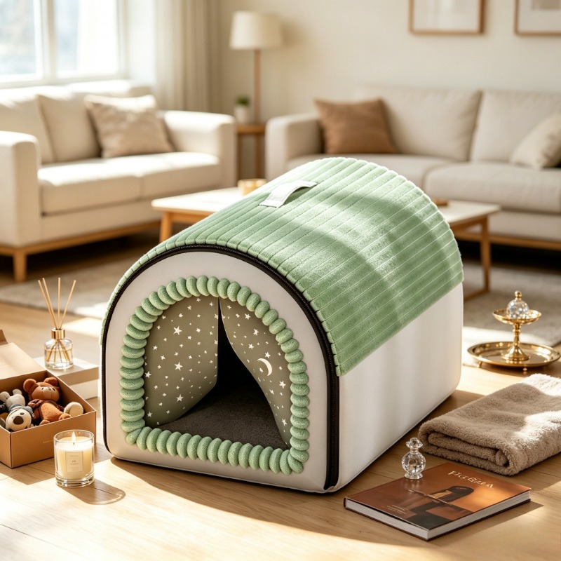 TEMU Cuccia per per , design rimovibile e lavabile, cuccia per cani di taglia grande, media e e , morbida e confortevole, cuccia completamente chiusa
