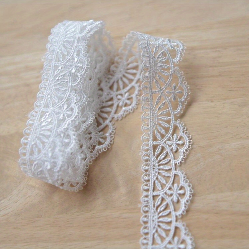 1pc/2 Meters Embroidered Net Lace Fabric Black White Lace Trim Ribbons Sewing Handmade Craft Materials