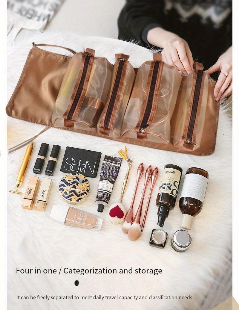 1pc travel accessory essential travel item ideal for travel and   new   makeup bag portable travel toiletry bag with detachable large capacity cosmetic organizer portable travel storage box handbag style suitable for makeup and Product details 7