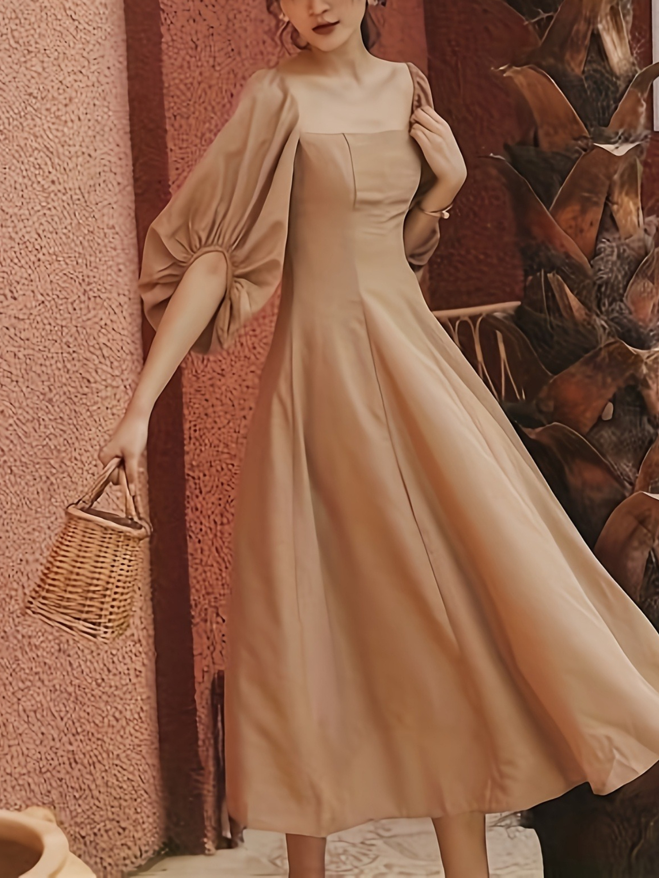 green emerald velvet dress PRETTYGARDEN Women's Fall Wedding Guest Dresses Long Sleeve V Neck Flo main image 0