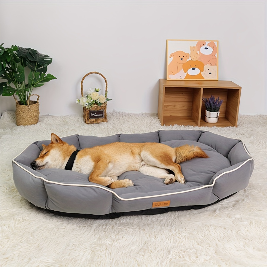 

Soft Polyester Pet Bed, Non-slip Bottom Dog Cushion, Suitable For All Cats And Small To Medium Breeds, With Not Required