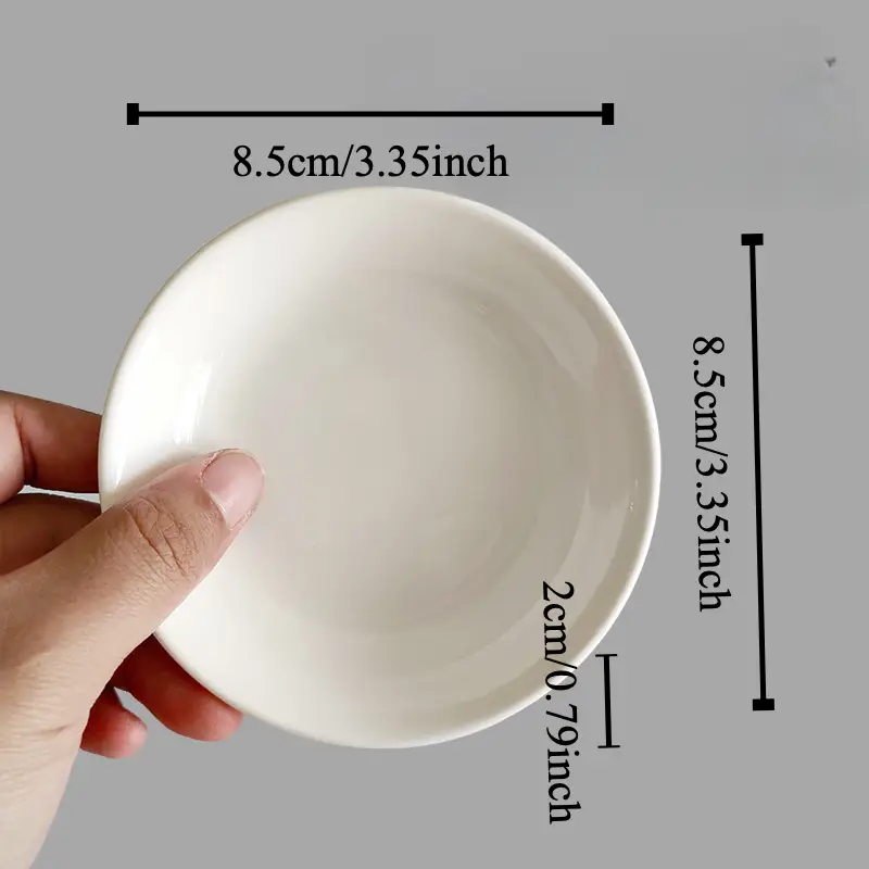 20pcs 3 5 inch white porcelain ramekins stackable dipping bowls thick restaurant grade sauce dishes for sushi soy sauce condiments kitchen essentials round shape ceramic material sushi and condiments sushi accessories round ramekins durable ceramic Product details 4