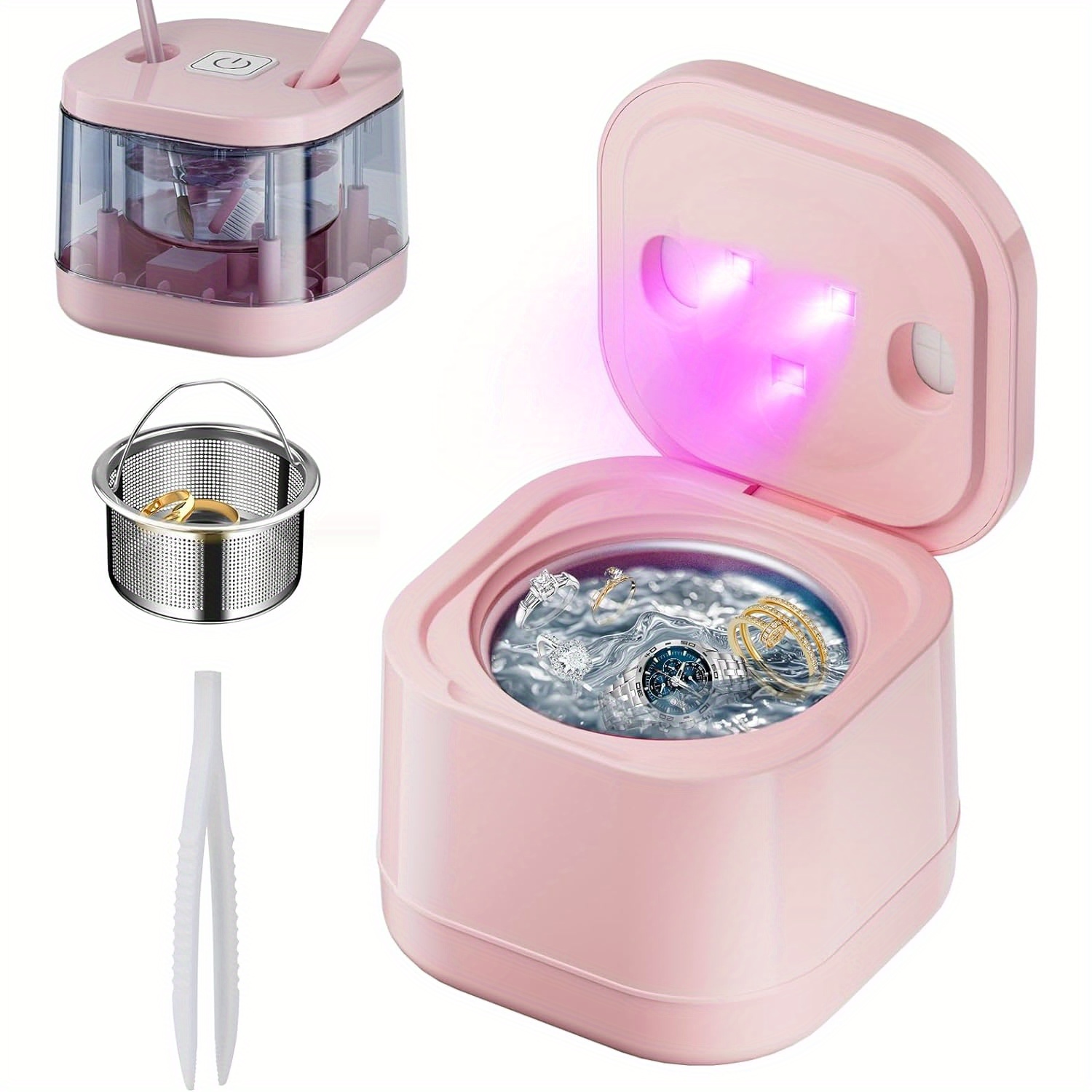 

Ultrasonic Retainer Cleaner Machine, Ultrasonic , Ultrasonic Jewelry Cleaner For Other Appliance (45khz, 200ml Pink)